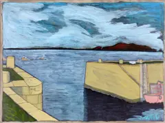 Graham Knuttel, Coliemore Harbour Dalkey, Mixed Media