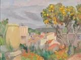 Grace Henry, Italian Landscape, Oil on Board