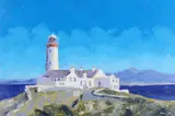 Ivan Sutton, Fanad Head Lighthouse at Head of Lough Swilly, Oil on Board