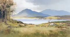 Mountain Valley Lough by Maurice Canning Wilks, Oil on Canvas, sold Sep 2026