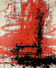 Neil Shawcross, Musical Chair, Oil on Board