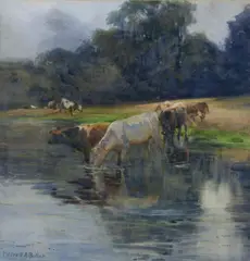 Cattle in the River by Mildred Ann Butler, Watercolour, sold Sep 2026