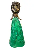 Patrick O'Reilly, Kintsugi Doll - Green, Unique Crystalline and Bronze