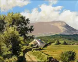 Roy Gaston, Washing Day Near Muckish Mountain, Co. Donegal, Oil on Canvas