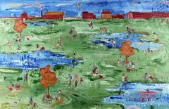 Stephen Forbes, At The Park, Oil on Canvas