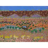 Michelle Apwerl Holmes, (Language group: Alyawarr), synthetic polymer paint on linen