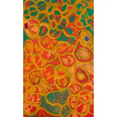 (Language group: Pitjantjatjara) by Wingu Tingima, synthetic polymer paint on canvas, sold Aug 2026
