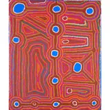 Hector Burton, (Language group: Pitjantjatjarra), synthetic polymer paint on linen
