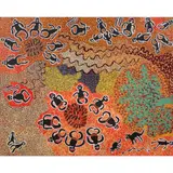 Angilya Mitchell, (Language group: Pitjantjatjara), synthetic polymer paint on canvas