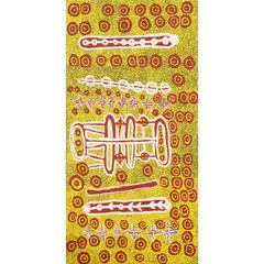Ngoia Pollard Napaltjarri, (Language group: Luritja), synthetic polymer paint on linen