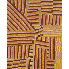 (Language group: Luritja/Warlpiri) by Lynette Corby Nyngurrai, synthetic polymer paint on linen, sold Aug 2026