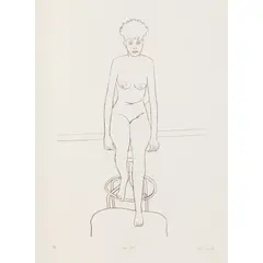 John Brack, Seated Nude, 1986, lithograph, ed. A/P