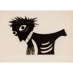 Noel Counihan, Laughing Christ, 1970, linocut, ed. 72/120