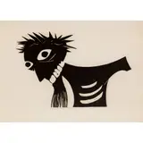 Noel Counihan, Laughing Christ, 1970, linocut, ed. 72/120