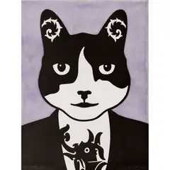 Rona Green, Cheeky Clive, 2016, handcoloured linocut, ed. 2/30