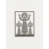 Lidia Groblicka, Symmetrical Smile 5, 1988, woodcut, ed. 51/100