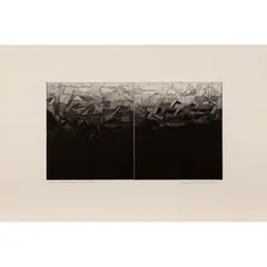 Bruno Leti, Rummage (Milano), 1985, aquatint etching, ed. 2/40