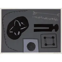 Allan Mann, Manifest of Captured Relics, Customs and Tokens, 1994, screenprint, ed. 2/30