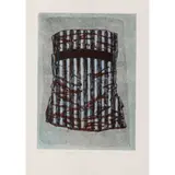 Jenny Peterson, Helmet, 2002, etching, ed. 2/40
