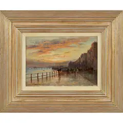 Daniel Sherrin, Sunset After Rain, Hastings, oil on board