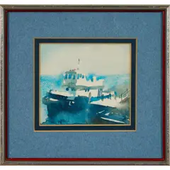 Tug at the Jetty by Alexander Hills, watercolour on paper, sold Jul 2026
