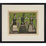 Vlada Cerniauskaite, Sadute (Lithuanian Folk Dance), 1970, linocut, ed. 26/200