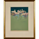 Allan Jordan, Scandal, linocut