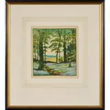Hall Thorpe, Bluebell Wood, woodcut