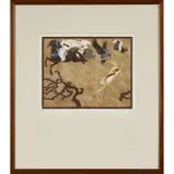 Norbertine Bresslern-Roth, Gazelle Hunt, linocut