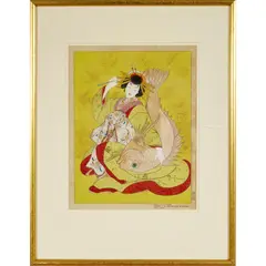 Paul Jacoulet, ,, circa 1950, woodcut