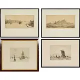 Each signed lower left: W L Wyllie by Four Maritime Etchings By William Lionel Wyllie Ra Rba, etching, sold Jul 2026