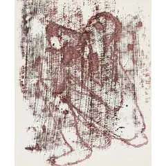 (Crouching Man) by Sidney Nolan, c.1965, transfer drawing on paper, sold May 2026