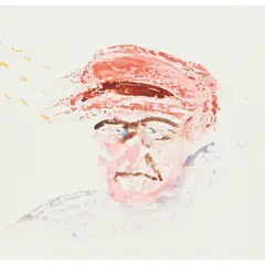 Sidney Nolan, (Man in a Cap), c.1965, monotype and mixed media on paper