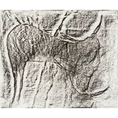 (Ram) by Sidney Nolan, c.1958, mixed media and crayon rubbing on paper, sold May 2026