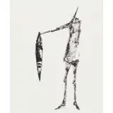 All Giacometti by Sidney Nolan, 1955, ink on paper, sold May 2026