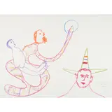 Sidney Nolan, The Whole World Stinks, Dante Divine Comedy, 1982, crayon on paper