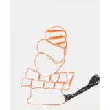 Sidney Nolan, (Sculptor), c.1986, crayon on paper