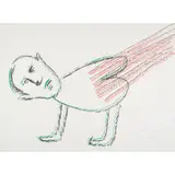 Sidney Nolan, Brunetta Latini, Dante Divine Comedy, 1982, crayon on paper