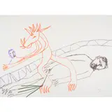 Sidney Nolan, Dante Divine Comedy Series, 1982, crayon on paper