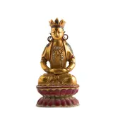 10.5cm high by Qing Dynasty A Chinese Famille-Rose And Gold Enamelled Seated Figure Of Buddha Amitabha, sold Jun 2026