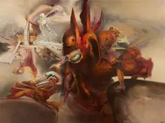 James Gleeson, Prometheus Encyphered, 1986, oil on canvas