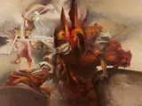 James Gleeson, Prometheus Encyphered, 1986, oil on canvas