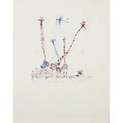 John Olsen, Sticking Their Necks Out, 1992, lithograph, ed. A/P
