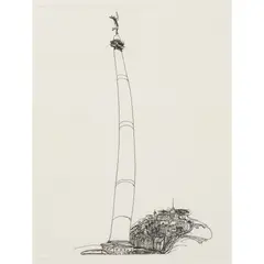 Place de la Bastille by Brett Whiteley, 1990, etching, ed. 4/10, sold Apr 2026