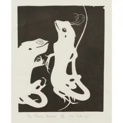 Eric Anchor Thake, The Plume Hunter, 1951, linocut, ed. 5/40