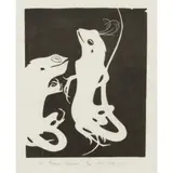 Eric Anchor Thake, The Plume Hunter, 1951, linocut, ed. 5/40