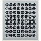 Alun Leach-Jones, Black and Silver, Seventy Two Discs, 1968, screenprint, ed. 15/20