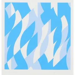 Bridget Riley, Two Blues, 2003, screenprint, ed. 143/250