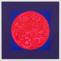 Alun Leach-Jones, Pink Disc, 1967, screenprint, ed. 5/20