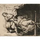 Rembrandt van Rijn, Joseph and Potiphar's Wife, 1634, etching on thick laid paper